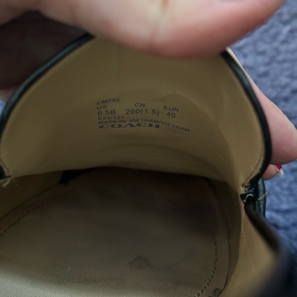 Coach Leah Leather Patent Loafer in Black Patentt 9.5 Women's Shoe with Box - Picture 7 of 8